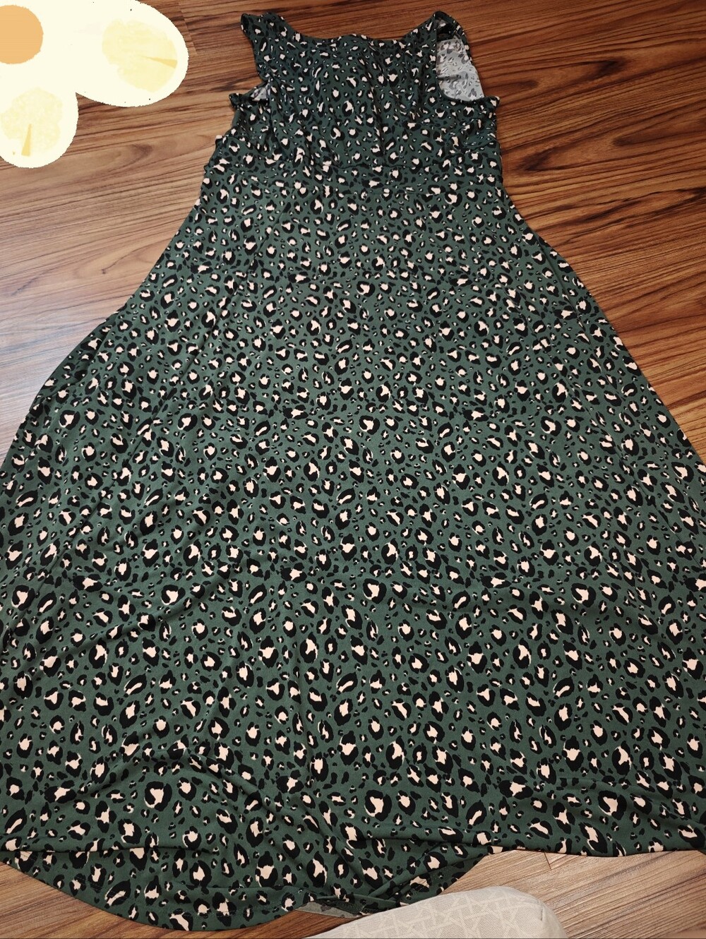Torrid Midi Studio Knit Hi-Low Dress Womens Green Leopard Tie Front Surplice - Picture 12 of 12